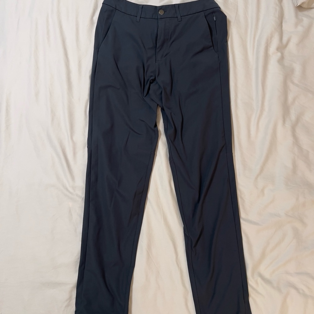 Lululemon Athletica Blue Dress Pants Straight-Leg